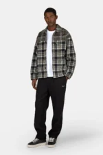 Kolding Flannel Oversized Shirt Checked Black Walnut Brown