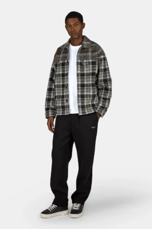 Kolding Flannel Oversized Shirt Checked Black Walnut Brown