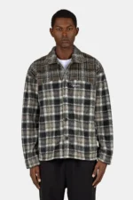 Kolding Flannel Oversized Shirt Checked Black Walnut Brown