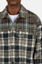 Kolding Flannel Oversized Shirt Checked Black Walnut Brown
