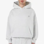 Leono Boxy Hoodie Off White Melange Warm White