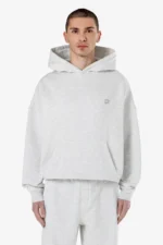 Leono Boxy Hoodie Off White Melange Warm White