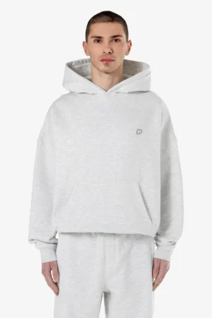 Leono Boxy Hoodie Off White Melange Warm White