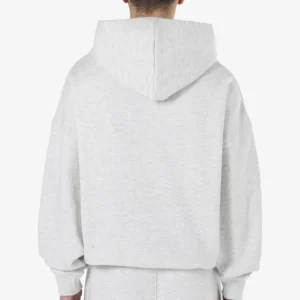 Leono Boxy Hoodie Off White Melange Warm White