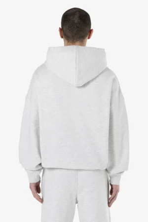 Leono Boxy Hoodie Off White Melange Warm White