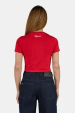 Levadia Cropped Baby Tee Washed Red