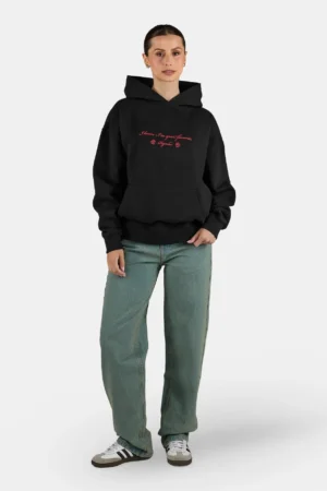 Levadia Oversized Hoodie Washed Black