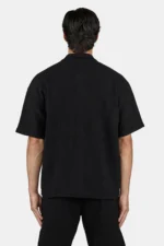 Libco Structured Knit Shirt Washed Black Unbleached