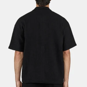 Libco Structured Knit Shirt Washed Black Unbleached