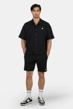 Libco Structured Knit Shirt Washed Black Unbleached