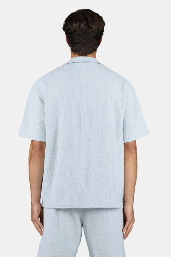 Libco Structured Knit Shirt Washed Dream Blue Unbleached