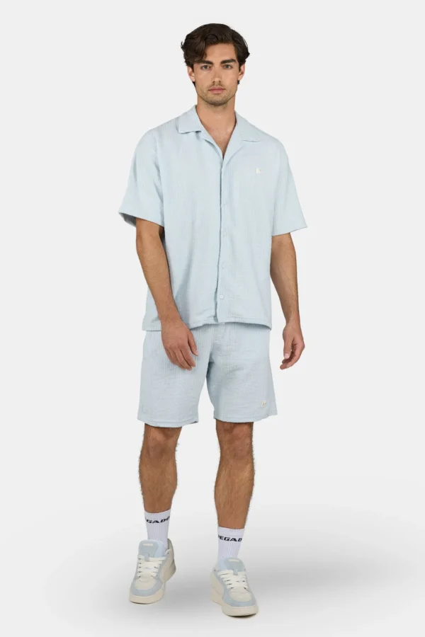 Libco Structured Knit Shirt Washed Dream Blue Unbleached