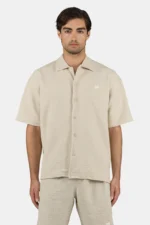 Libco Structured Knit Shirt Washed Light Beige Unbleached
