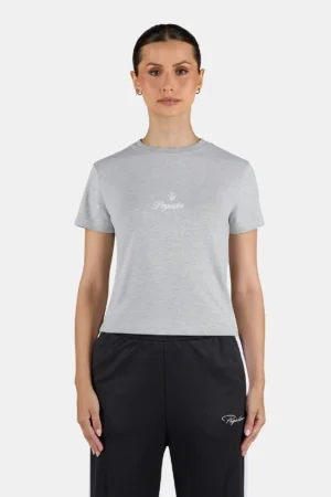 Lida Slim Tee Heather Grey
