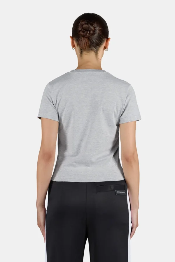 Lida Slim Tee Heather Grey