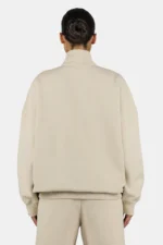 Lilea Sweat Track Jacket Washed Light Beige White