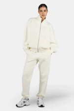Lilea Sweat Track Jacket Washed Unbleached White