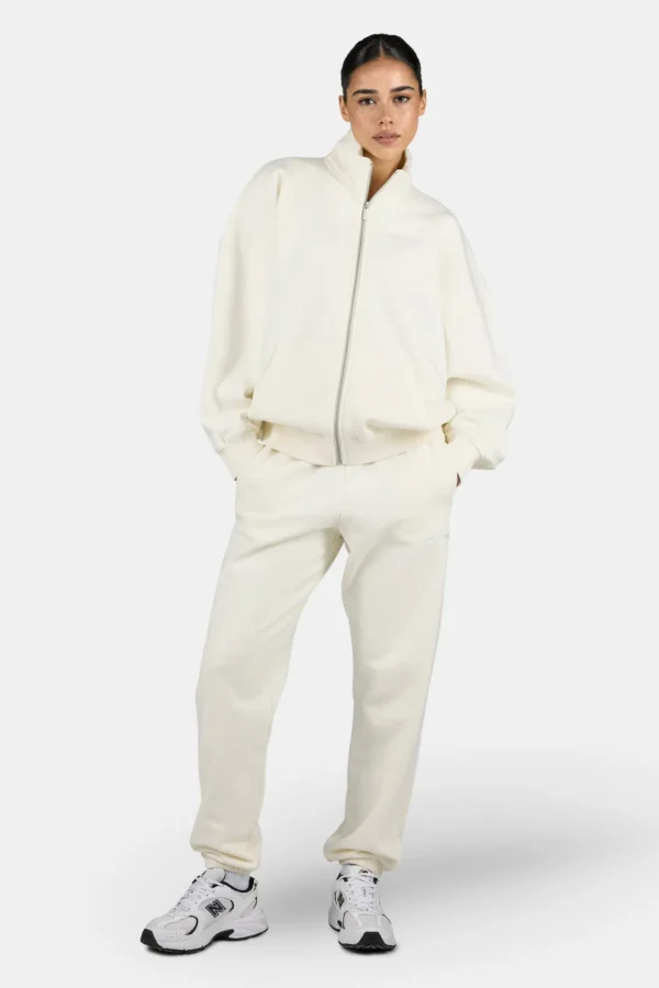 Lilea Sweat Track Jacket Washed Unbleached White