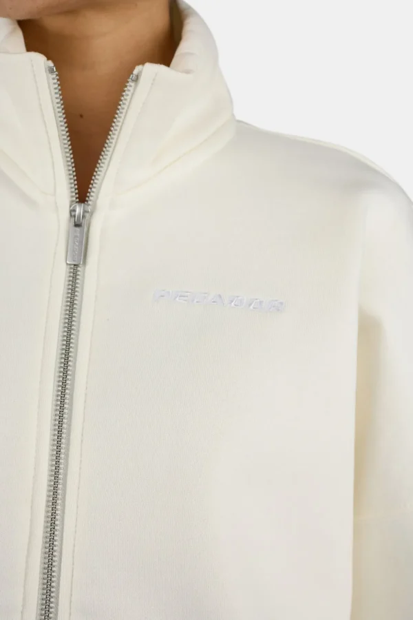 Lilea Sweat Track Jacket Washed Unbleached White