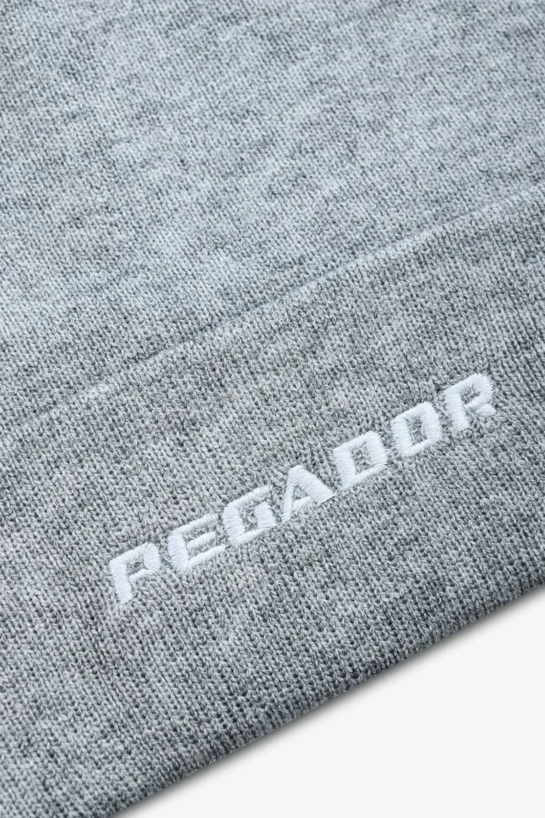 Logo Beanie Grey Melange White