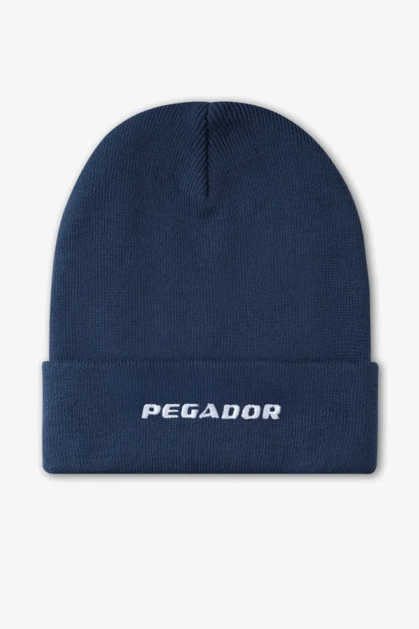 Logo Beanie Midnight Blue White
