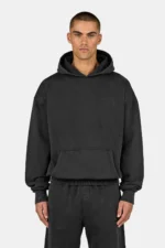 Logo Oversized Hoodie Vintage Black