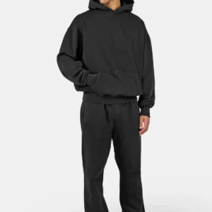 Logo Oversized Hoodie Vintage Black