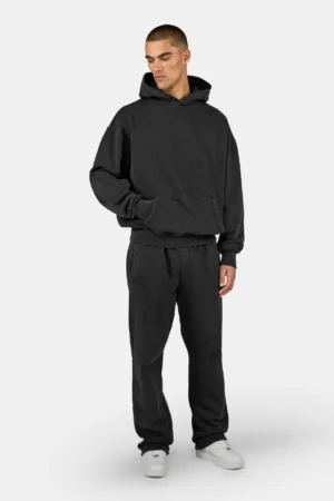 Logo Oversized Hoodie Vintage Black