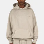 Logo Oversized Hoodie Vintage Rock Grey