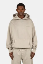 Logo Oversized Hoodie Vintage Rock Grey