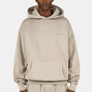 Logo Oversized Hoodie Vintage Rock Grey