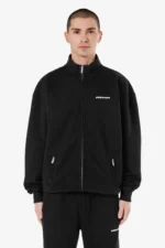 Logo Oversized Sweat Track Jacket Washed Black White Gum
