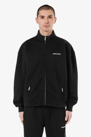 Logo Oversized Sweat Track Jacket Washed Black White Gum