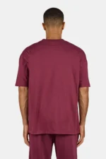 Logo Oversized Tee Washed Maroon Red White