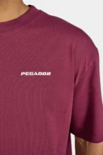 Logo Oversized Tee Washed Maroon Red White