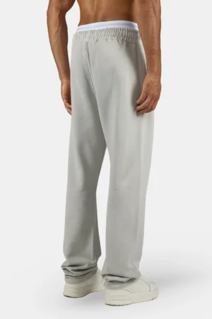 Logo Wide Sweat Pants Vintage Light Grey Black