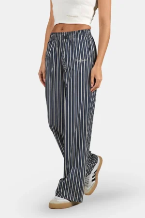 Louisa Loose Pants Striped Indigo Navy White