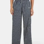 Louisa Loose Pants Striped Indigo Navy White