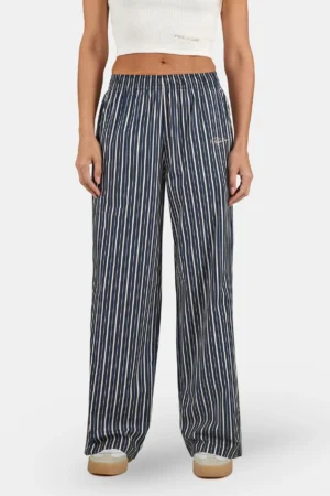 Louisa Loose Pants Striped Indigo Navy White
