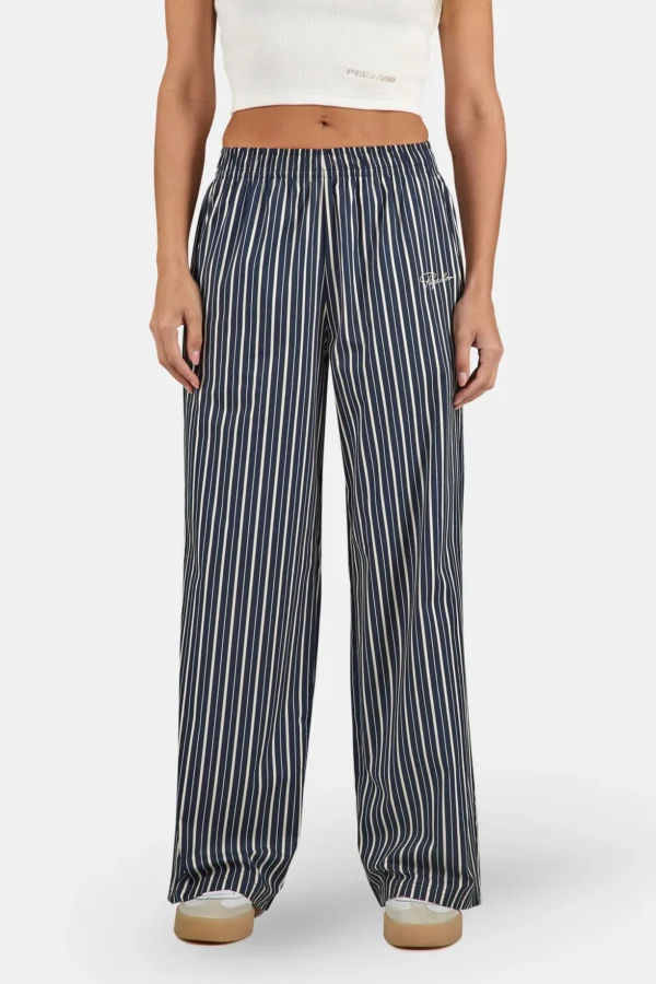 Louisa Loose Pants Striped Indigo Navy White