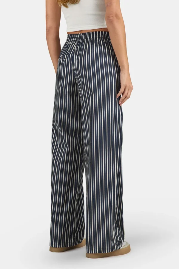 Louisa Loose Pants Striped Indigo Navy White