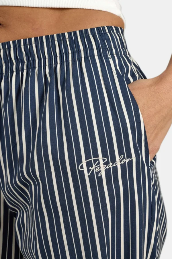 Louisa Loose Pants Striped Indigo Navy White