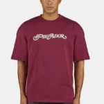 Magten Oversized Tee Washed Maroon Red