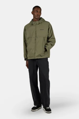 Mason Hooded Windbreaker Mud Olive