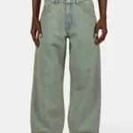 Menton Pilled Flared Denim Washed Vintage Blue