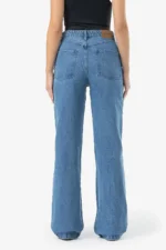 Naddy Wide Leg Jeans Washed Mid Blue