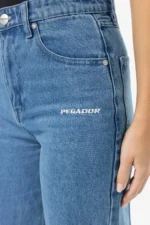 Naddy Wide Leg Jeans Washed Mid Blue