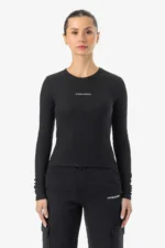 Nina Longsleeve Washed Black Dark Grey