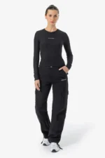 Nina Longsleeve Washed Black Dark Grey