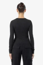 Nina Longsleeve Washed Black Dark Grey